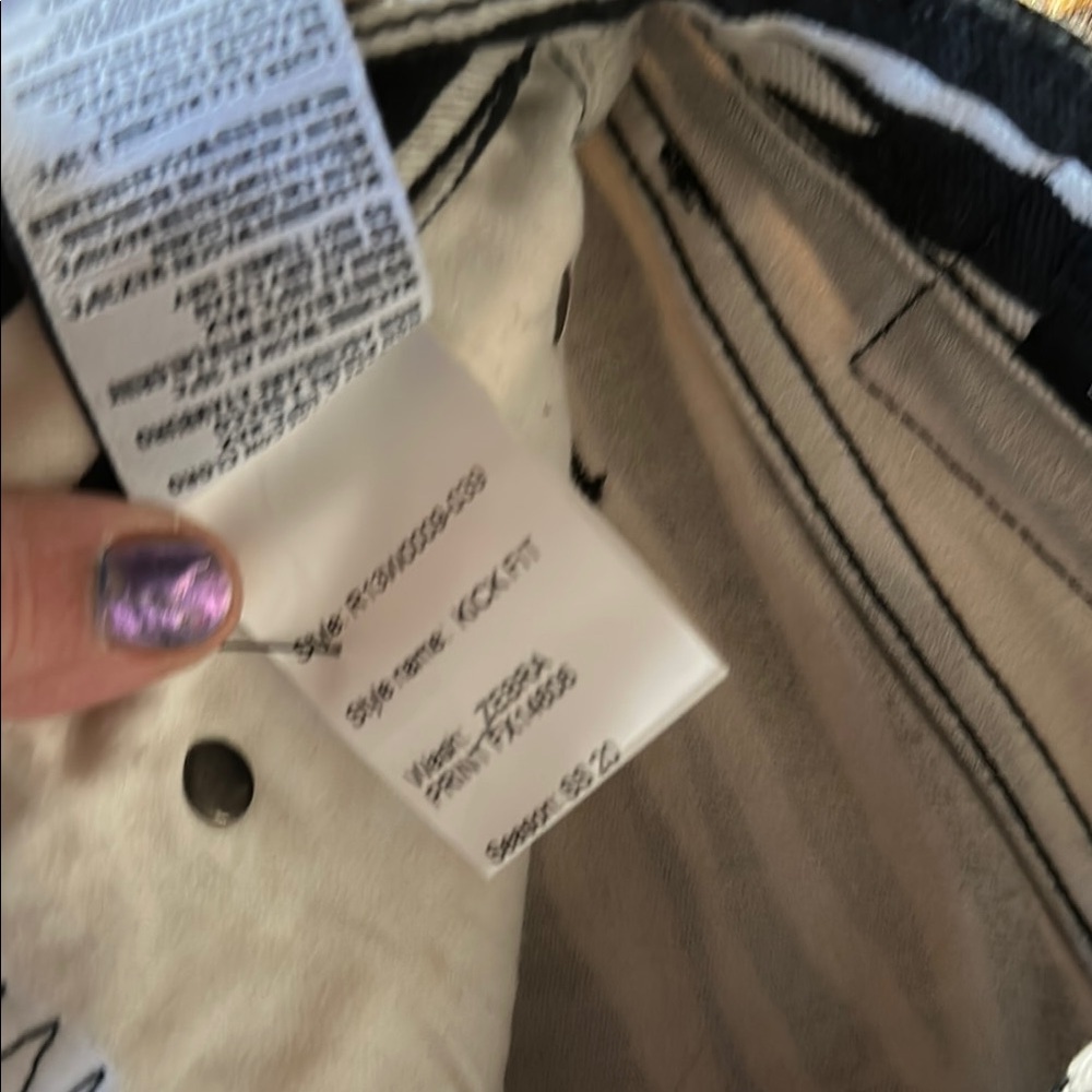 R13 Kick Fit Zebra Print Women's Jeans made in Italy 28 - Picture 4 of 6